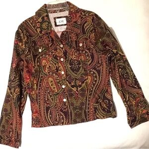 Vintage Y2K Paisley Blazer Live a Little Used Great Condition